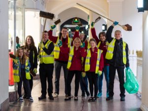 Volunteers give iconic Chester’s Rows a spring clean
