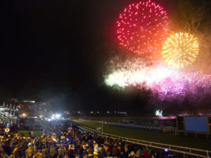 Thousands enjoy the Fireworks at Chester Racecourse