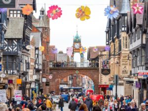 Bees, butterflies and flowers have landed in Chester city centre