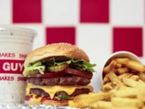 Five Guys Burgers open for collection and delivery
