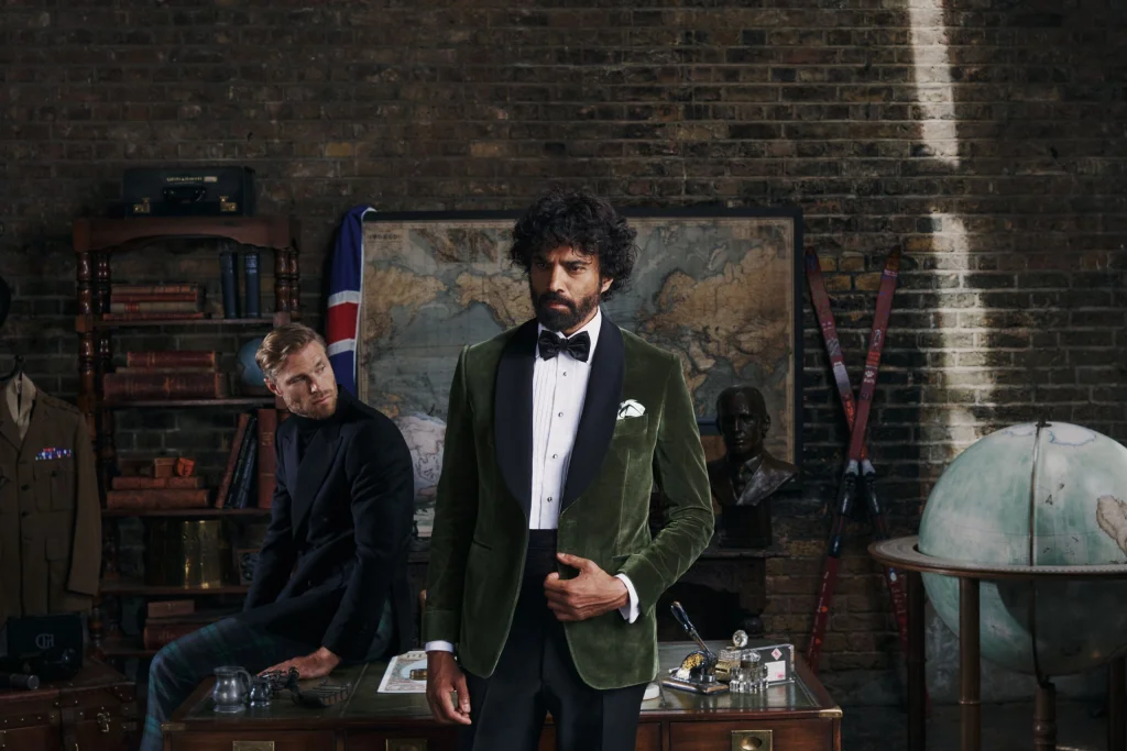 Two men modelling for menswear store Gieves and Hawkes