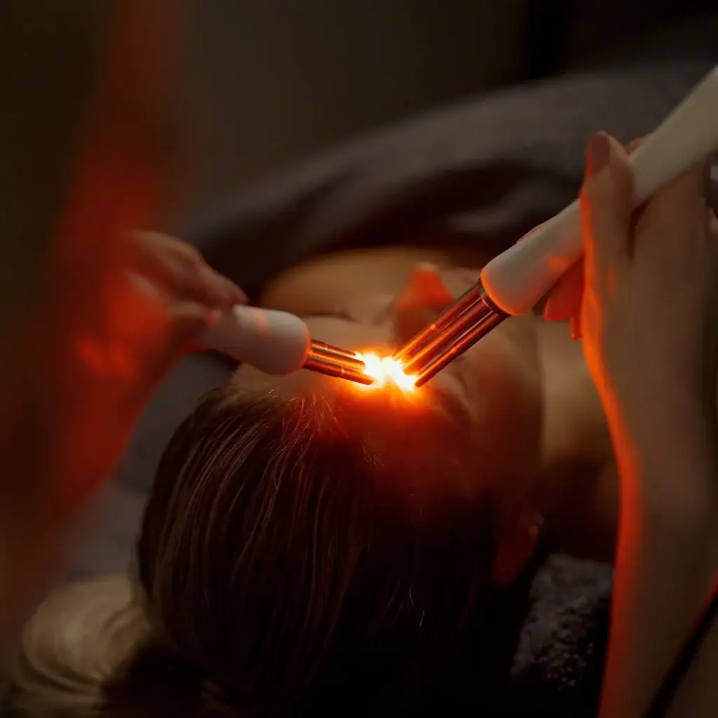 a woman getting a beauty therapy treatment